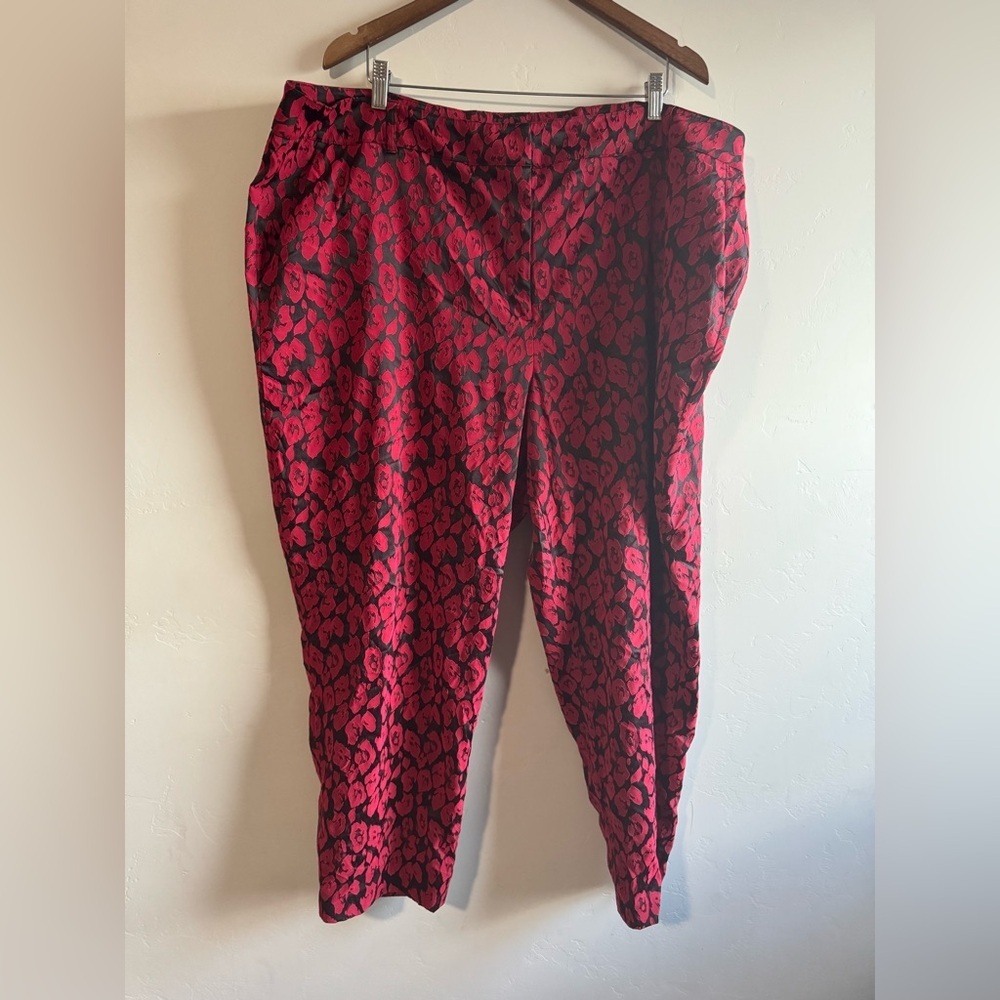 Lane Bryant - Red Leopard Print Pants